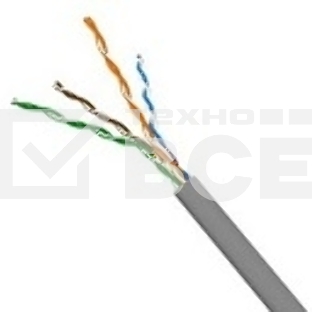 Кабель информационный Lanmaster TWT-5EFTP кат.5е SF/UTP общий экран в оплётке 4X2X24AWG PVC внутренний 305м серый