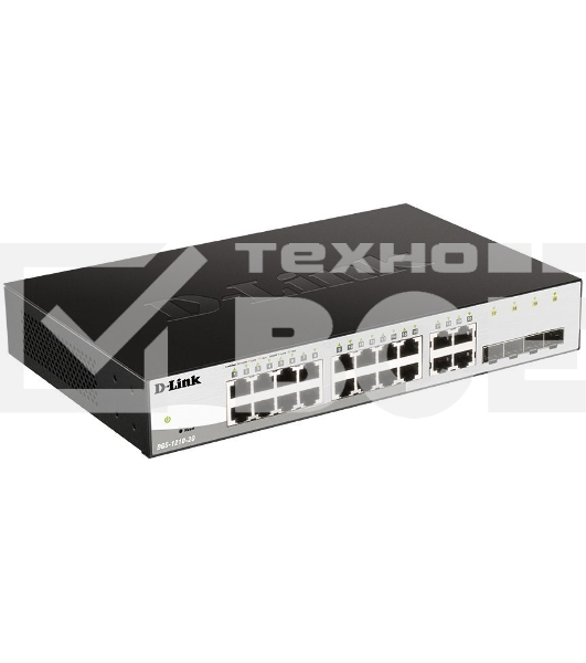 Коммутатор D-Link Gigabit Smart Switch with 16 10/100/1000Base-T ports and 4 Gigabit MiniGBIC (SFP) ports