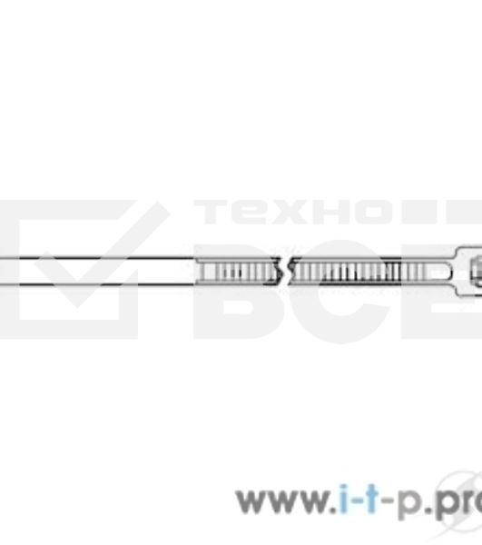 Стяжка нейлоновая неоткрывающаяся Hyperline GT-250IC, безгалогенная (halogen free), 250x3.6 мм, (100 шт)