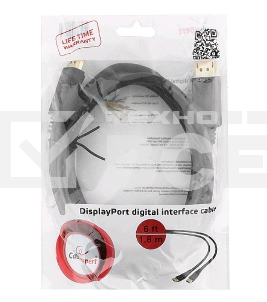 Кабель DisplayPort Gembird/Cablexpert CC-DP2-6, v1.2, 1.8м, 20M/20M, черный, экран, пакет