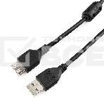 Кабель Gembird PRO CCF-USB2-AMAF-10 USB 2.0 3.0м AM/AF позол.конт., фер.кол., пакет, фото4