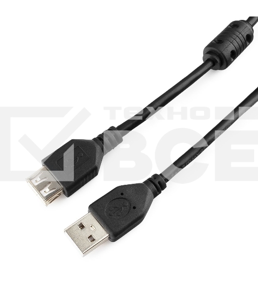 Кабель Gembird PRO CCF-USB2-AMAF-10 USB 2.0 3.0м AM/AF позол.конт., фер.кол., пакет