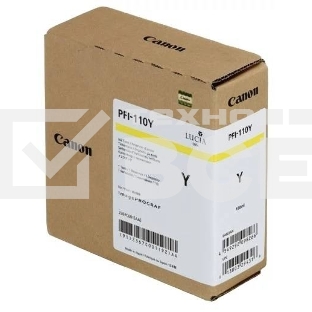 Картридж струйный Canon PFI-110 Y 2367C001 желтый (160мл) для Canon TX-2000/TX-3000/TX-4000