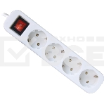 Удлинитель сетевой Defender S430 белый, 3 м, EURO, 4 розетки, 2200 Вт, фото 1