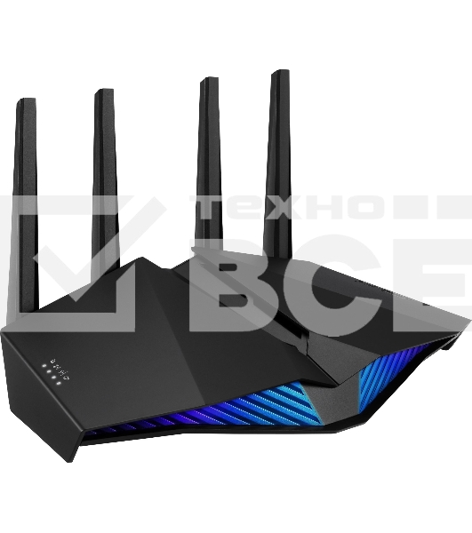 Роутер ASUS RT-AX82U роутер 802.11b/g/n/ac/ax, до 574 + 4804Мбит/c, 2,4 + 5 гГц, 4 антенны, USB, GBT LAN ; 90IG05G0-MO3R10