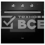 Духовой шкаф встраиваемый полноразмерный Evelux EO 620 B, 60 см, 8 режимов, 65л, черное стекло, фото2