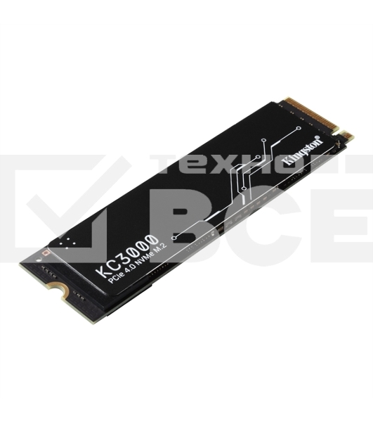 Накопитель SSD Kingston KC3000, 2Tb, PCIe 4.0 x4, M.2 2280, NVMe, R/W 7000/7000, с радиатором