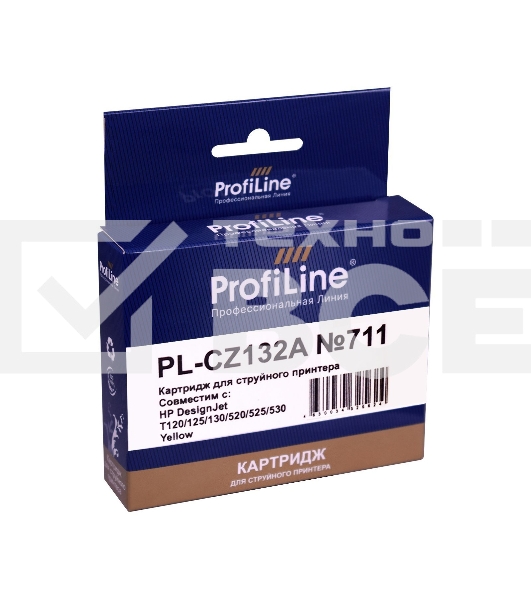 Картридж струйный PL-CZ132A №711 для принтеров HP DESIGNJET T120/T520 Yellow ProfiLine