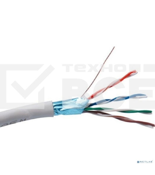Кабель Exegate FTP 4 пары кат.5e CCA, экран, 305м pullbox, серый