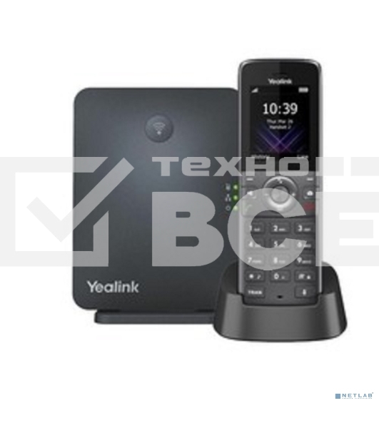 Телефон DECT-трубка Yealink W73P DECT (база W70B+трубка W73H) до 10 SIP-аккаунтов, до 10 трубок на базу, до 20 одноврем. Вызовов