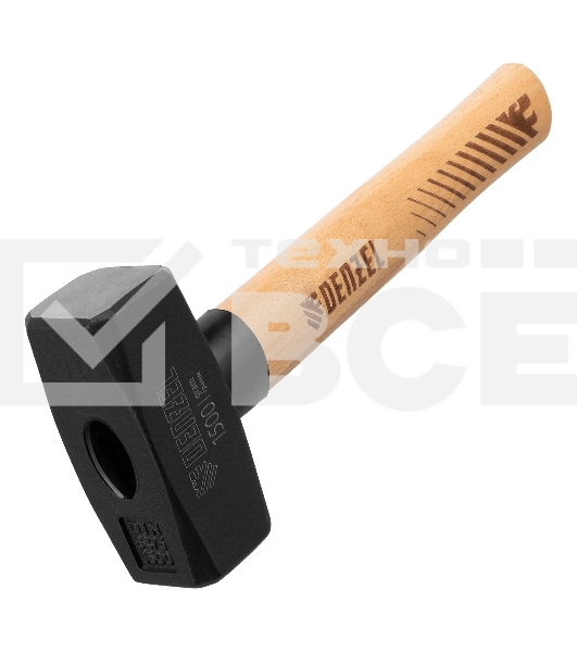 Кувалда Denzel 1500 г, кованая головка, буковая рукоятка