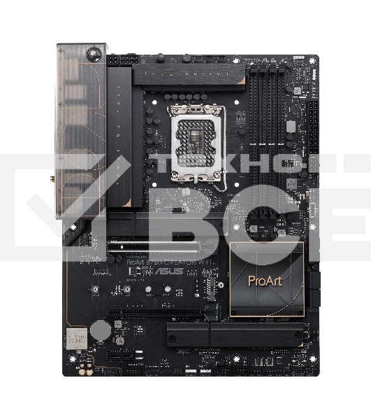 Материнская плата ASUS ProArt B760-CREATOR WIFI, LGA 1700, Intel B760, 4xDDR5, 4xSATA, 3xM.2, 1xPCI-E 5.0 x16, 1xPCI-E 4.0 x4, 1xDP, 1xHDMI, 2x2.5Gb LAN, 4xUSB-A, 1xUSB-C, 5x3.5 мм, 7.1, Standard-ATX