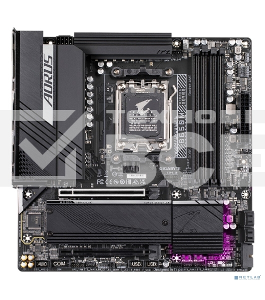 Материнская плата Gigabyte B650M AORUS ELITE, Socket AM5, AMD B650, 4xDDR5, 4xSATA, 2xM.2, 1xPCI-E 4.0 x16, 1xPCI-E 4.0 x4, 1xHDMI, 1xDP, 1x 2.5Gb LAN, 5xUSB-A 3.2 Gen 1, 2xUSB-A 3.2 Gen 2, 4xUSB-A 2.0, 1xUSB-C 3.2 Gen 2, 2x3.5 мм, 7.1, Micro-ATX
