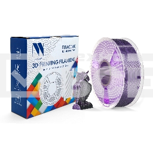 Филамент NVPRINT Silk PLA+  Black/Purple  для 3D печати диаметр 1.75мм  длина 330 метров  масса 1 кг