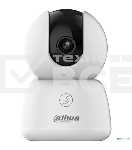 Мини-PT IP-видеокамера DAHUA DH-IPC-H3BP-0360B с Wi-Fi 2.4ГГц 3Мп, 1/3.2” CMOS, объектив 3.6мм, обнаружение людей, ИК 10м, микрофон, динамик