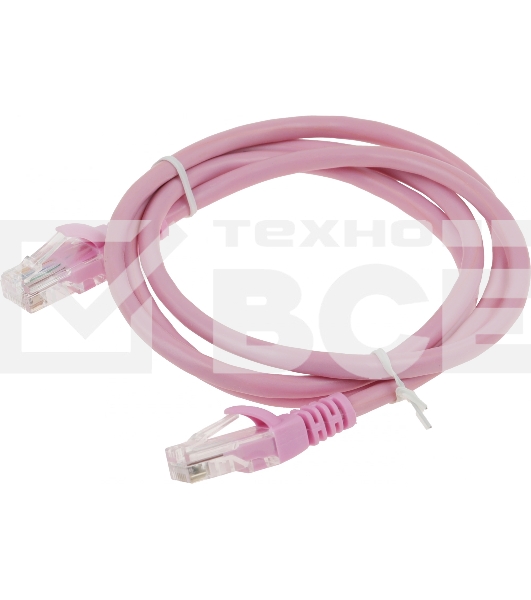 Патч-корд UTP Cablexpert PP12-1m кат.5e, 1м, литой, многожильный (розовый)