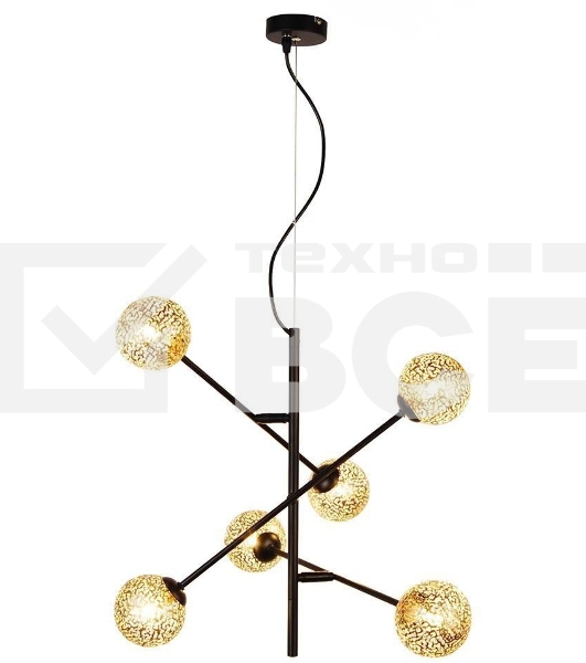 Светильник подвесной HIPER H819-0 6G96Вт BLACK/GOLD
