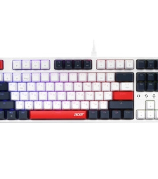 Клавиатура проводная Acer OKW305, USB, белый