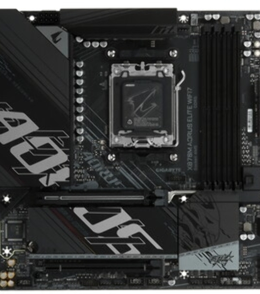 Материнская плата Gigabyte X870M AORUS ELITE WIFI7, AM5, AMD X870, 4xDDR5, 4xSATA, 4xM.2, 1xPCIe 5.0 x16, 1xPCIe 4.0 x4, 1xPCIe 3.0 x2, 1xHDMI, 2xUSB Type-C, 1x2.5Gb LAN, Wi-Fi 7, Bluetooth 5.4, 2xUSB-C USB4, 2xUSB-A 10Gbps, 4xUSB-A 5Gbps, 4xUSB-A 2.0, S/PDIF, 2x3.5 мм, 7.1, mATX