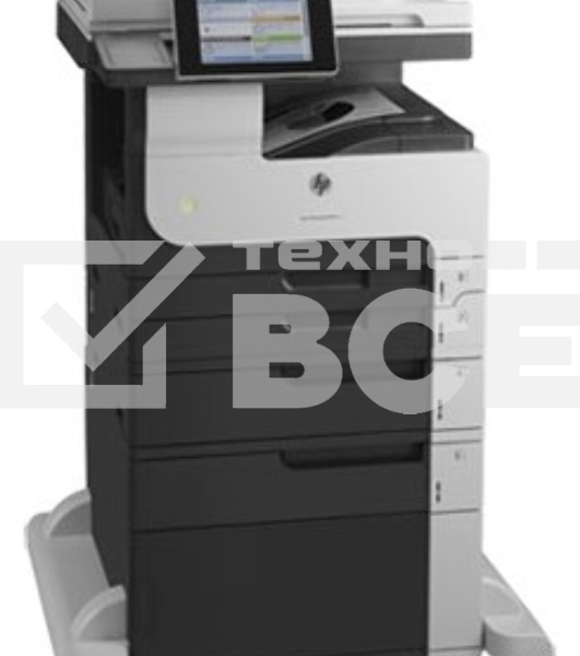 МФУ HP LaserJet Enterprise MFP M725f, лазерный принтер/сканер/копир/факс A3, 40ppm, 1200dpi, 1024Mb, 320Gb HDD, 5 trays 100+250+250+500+500, Cabinet, ADF100, Duplex, USB/LAN/FIH, Color LCD20i, 1y warr, repl. Q7830A M5035x, Q7831A M5035xs)