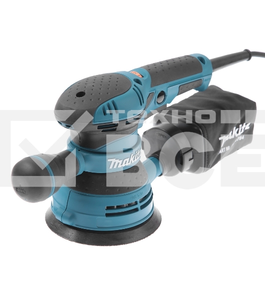 Шлифовальные машины Makita BO5041K ЭШМ, 300Вт,ф125мм,4000-12000об\м,ампл-2.8мм,1.4кг,чем,п\сборник,доп.рукоятка