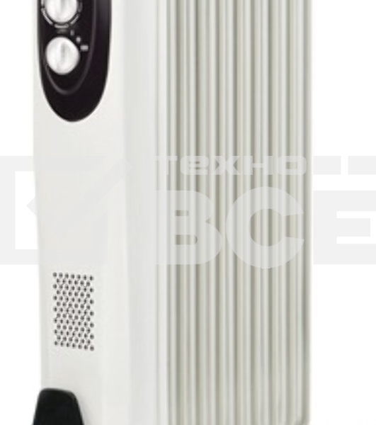 Масляный обогреватель Ballu Classic BOH/CL-09WRN (9 секций), белый, 2000 Вт, 25 м2, термостат