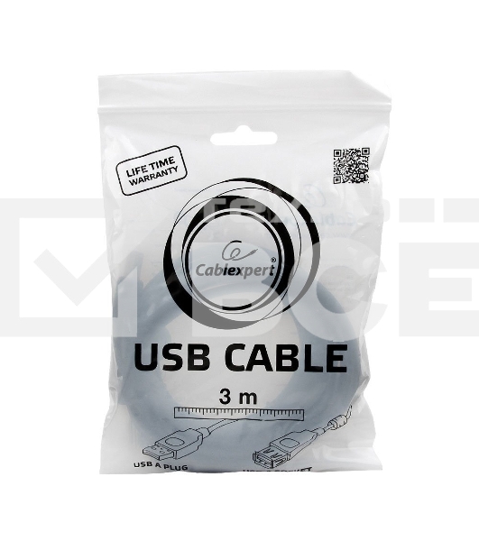 Кабель Gembird PRO CCF-USB2-AMAF-10 USB 2.0 3.0м AM/AF позол.конт., фер.кол., пакет