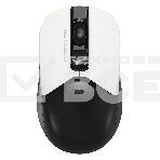 Мышь беспроводная A4Tech Fstyler FG12S белый/черный, 1200 dpi, радиоканал, USB, кнопки - 3, фото 1