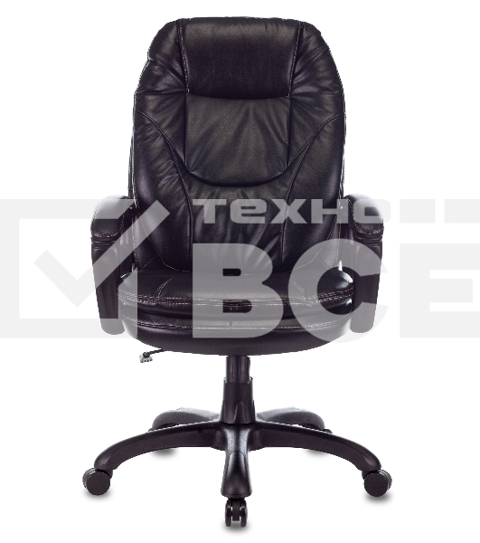 Кресло руководителя Бюрократ CH-868N Leather Venge черный, искусственная кожа, крестовина пластик
