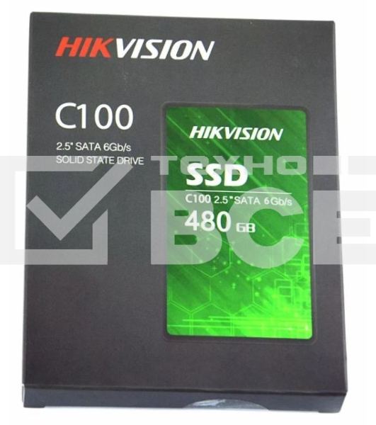 Накопитель SSD Hikvision C100 [HS-SSD-C100/480G], 480Gb, SATA III, 2.5
