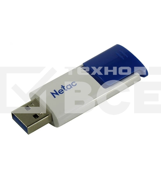 Флеш диск Netac U182 Blue 256Gb <NT03U182N-256G-30BL>, USB3.0, сдвижной корпус, пластиковая бело-синяя