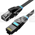 Патч-корд Vention прямой UTP cat.6, RJ45 - 3м. плоский Черный, фото4
