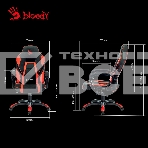 Кресло игровое A4TECH Bloody GC-250, на колесиках, искусственная кожа/ткань, черный/красный, фото5