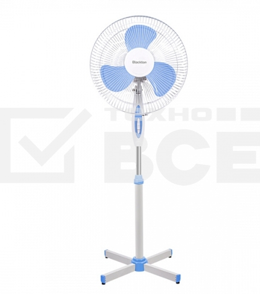 Вентилятор напольный Blackton Bt F1111 White-Blue (2в1 ч/б коробка + 1 ч/б коробка) (выписывать кратно 2)
