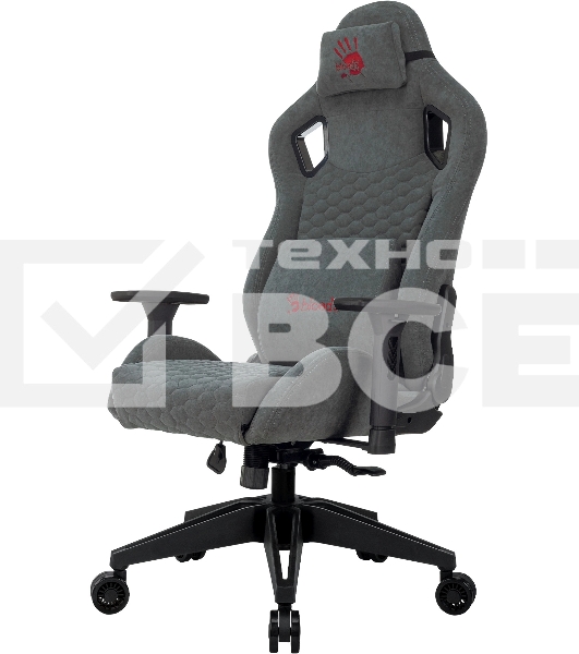 Кресло игровое A4Tech Bloody GC-770 серый соты, с подголов.