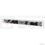 Блок розеток Rem-10 без шнура с выкл., 8 Sсhuko, вход IEC 60320 C14, 10A, алюм., 19
