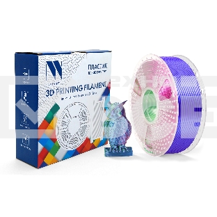 Филамент NVPrint Silk PLA+ Blue/Green/Purple для 3D печати диаметр 1.75мм длина 330 метров масса 1 кг