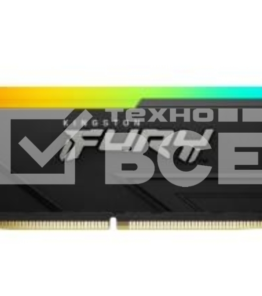 Оперативная память Kingston Fury Beast, DDR4, 32GB (1x32GB), 3600MHz, CL18, с радиатором, RGB, черный