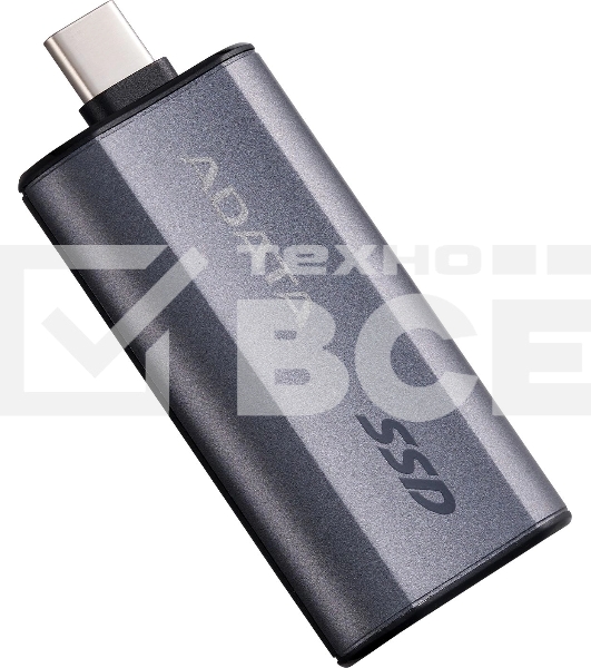 Твердотельный диск A-DATA External SC750 серый SC750-500G-CCBK 500GB USB 3.2 Gen 2 Type-C, [R/W -1050/1000 MB/s]