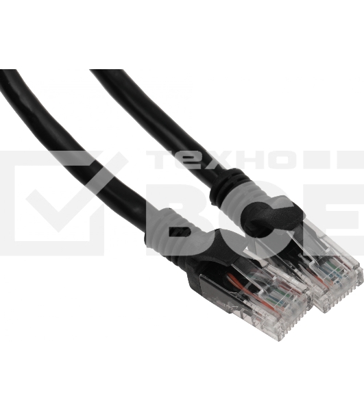 Патч-корд Premier PP6U-0.25M/BK 10000Гбит/с UTP 4 пары cat.6 CCA molded 0.25м черный RJ-45 (m)-RJ-45 (m)