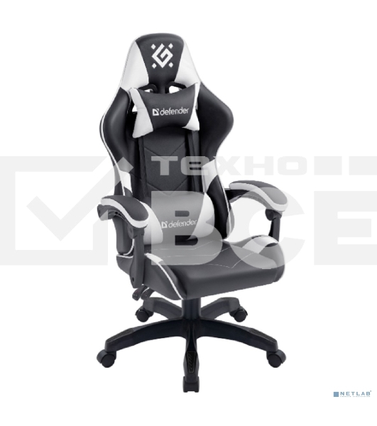 Кресло игровое Defender Companion черный/белый, класс 3, металл, PU
