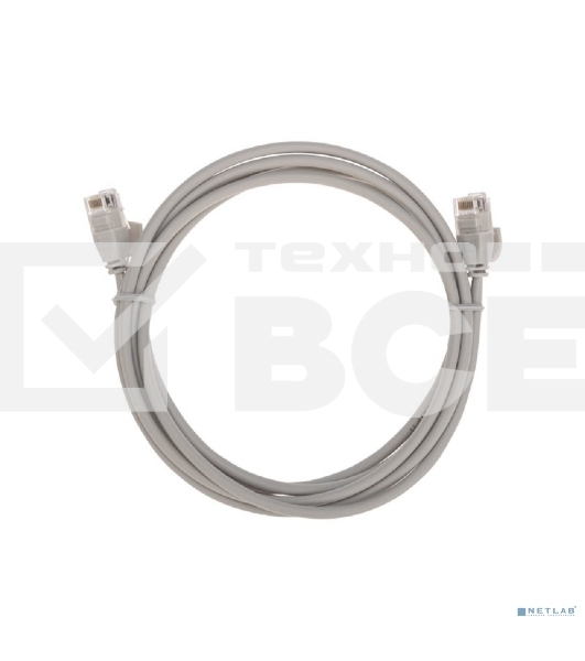 Патч-корд U/UTP Rexant категория 6A (10G), RJ45-RJ45, неэкранированный, 28AWG, LSZH, серый, 2 м