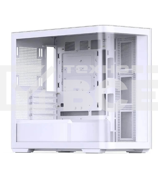 Корпус без блока питания JONSBO D300, Mini-Tower, TG, no fan, 2xUSB-A 3.2 + 1xUSB-C 3.2, mATX, mITX White