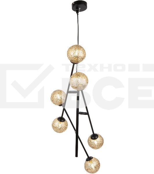 Светильник подвесной HIPER H819-0 6G96Вт BLACK/GOLD