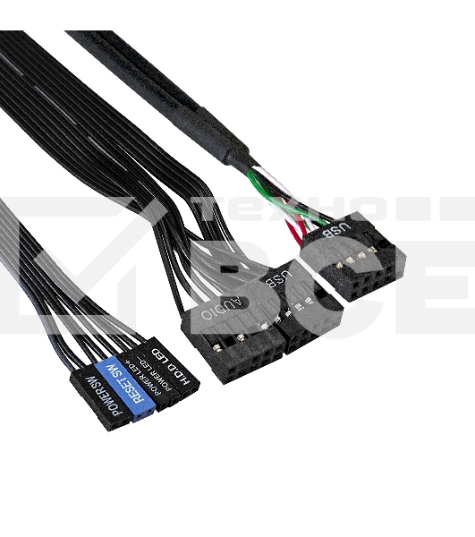 Компьютерный корпус Minitower ExeGate BAA-105-01-UNS500 (mATX, БП UNS500 с вент. 12см, 2*USB, аудио, черный)