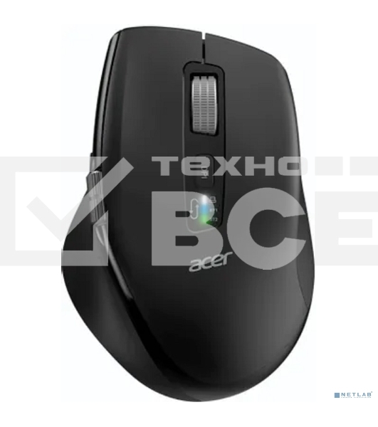 Мышь беспроводная Acer OMR406 черный, 4800 dpi, радиоканал, Bluetooth, USB, кнопки - 8