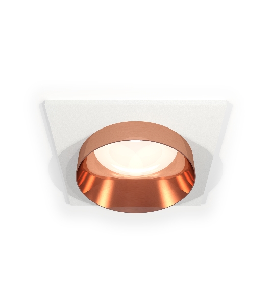 Комплект встраиваемого светильника Ambrella light XC6520025 SWH/PPG белый песок/золото розовое полированное MR16 GU5.3 (C6520, N6135)