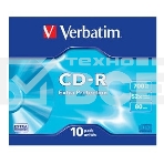 Диск CD-R Verbatim 700Mb 52x Slim case (10шт) (43415), фото 1