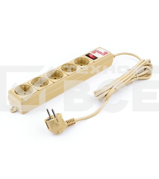 Фильтр-удл. Power Cube PC 3м 5р, беж. 10А/2,2кВт