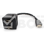 Разветвитель HDMI Cablexpert DSP-2PH4-002, HD19F/2x19F, 1 компьютер => 2 монитора, пасcивный, Full-HD, 3D, 1.4v, фото 1